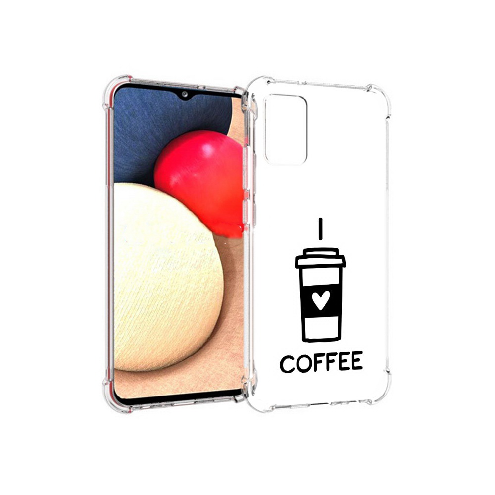 

Чехол MyPads Tocco для Samsung Galaxy A02s Я люблю кофе (PT156738.479.206), Прозрачный, Tocco