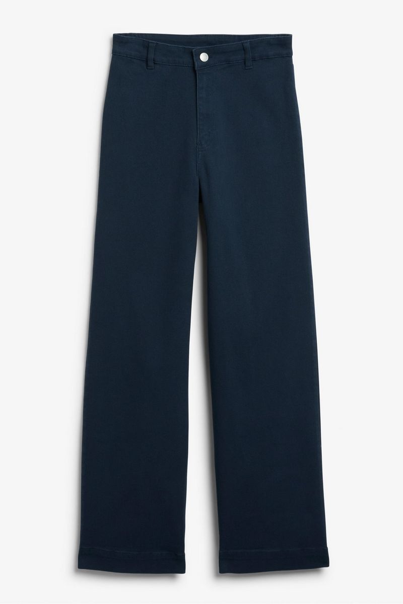 

Брюки женские Monki 1223179 синие 38 EU, Синий, 1223179