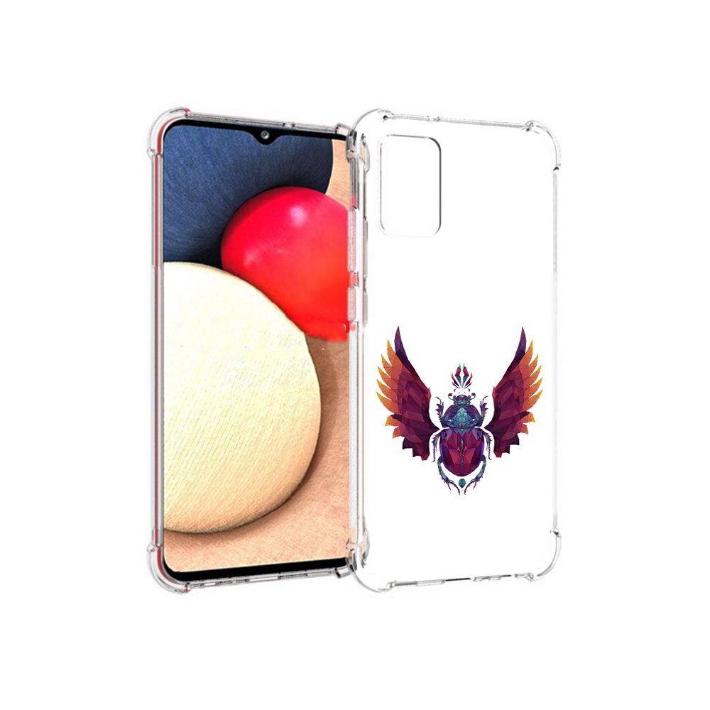

Чехол MyPads Tocco для Samsung Galaxy A02s алмазный скоробей (PT156738.479.219), Прозрачный, Tocco