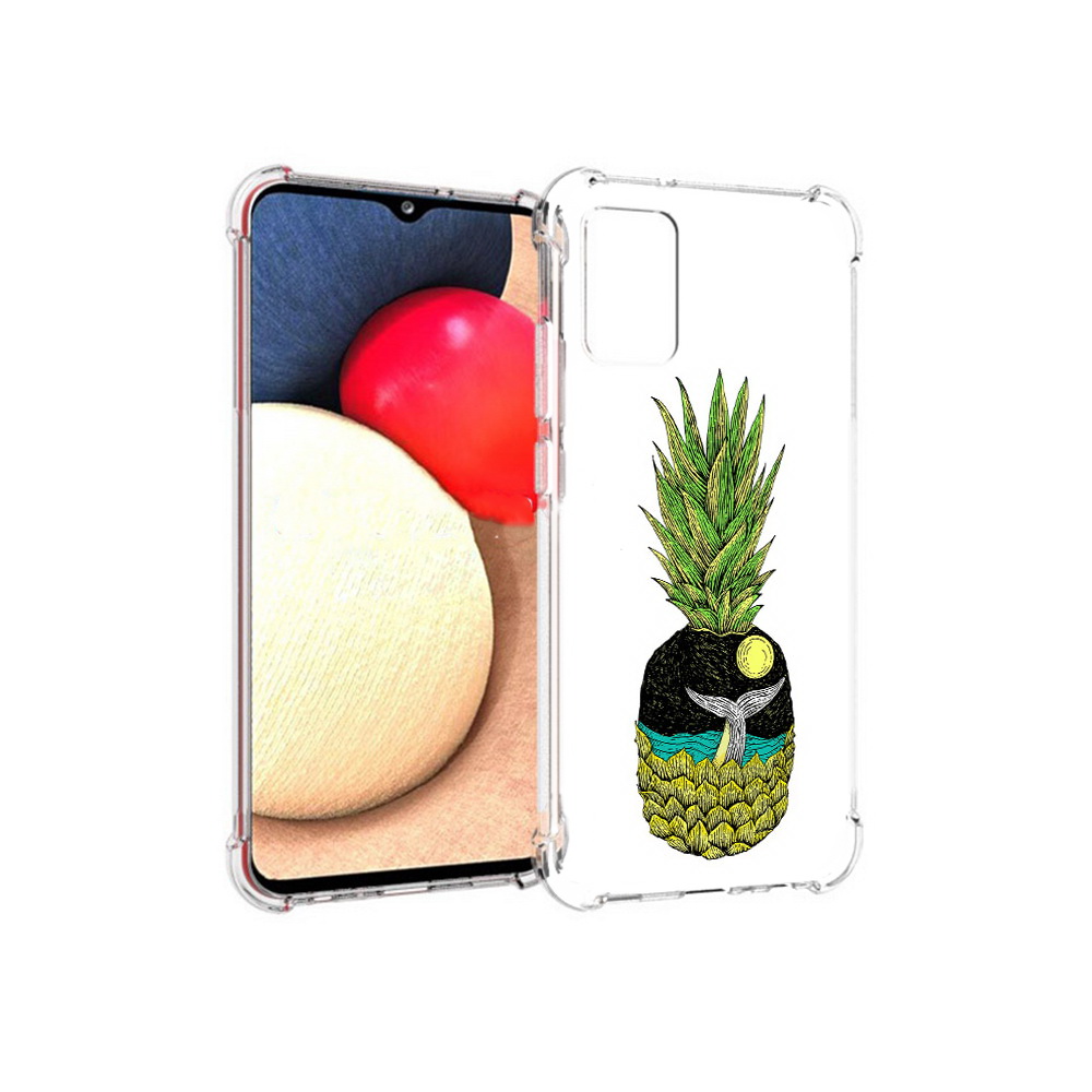 

Чехол MyPads Tocco для Samsung Galaxy A02s ананас с китом (PT156738.479.220), Прозрачный, Tocco