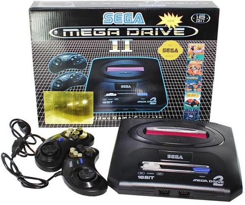 фото Игровая приставка 16 bit mega drive 2 (368 в 1) + 368 встроенных игр + 2 геймпада (черная) nobrand