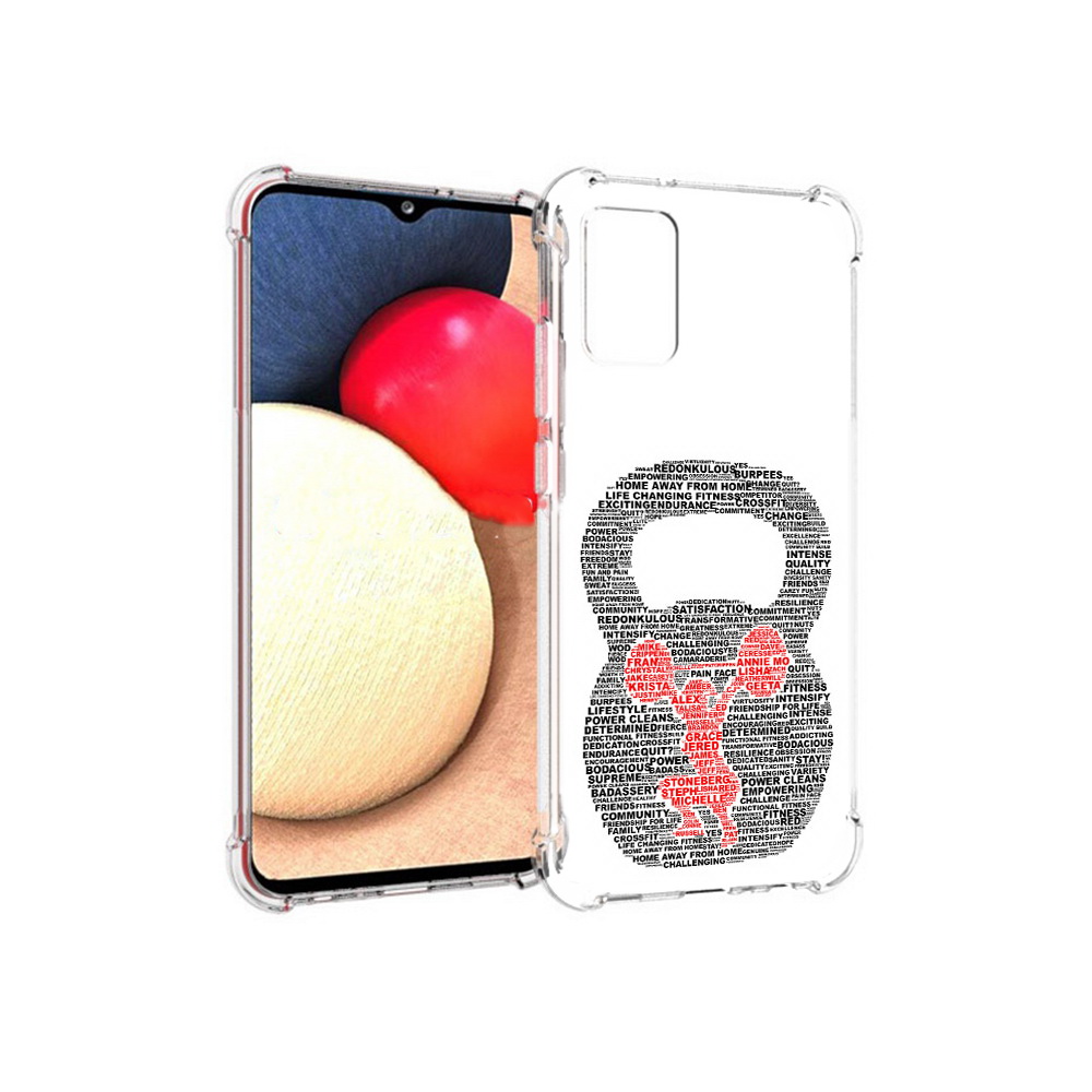 

Чехол MyPads Tocco для Samsung Galaxy A02s бодибилдинг гиря из слов (PT156738.479.232), Прозрачный, Tocco