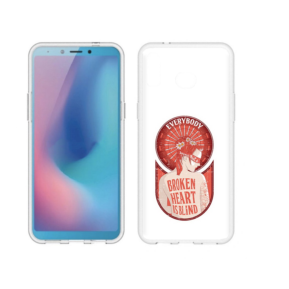 

Чехол MyPads Tocco для Samsung Galaxy A6s девушка разбитое сердце (PT123850.597.310), Прозрачный, Tocco