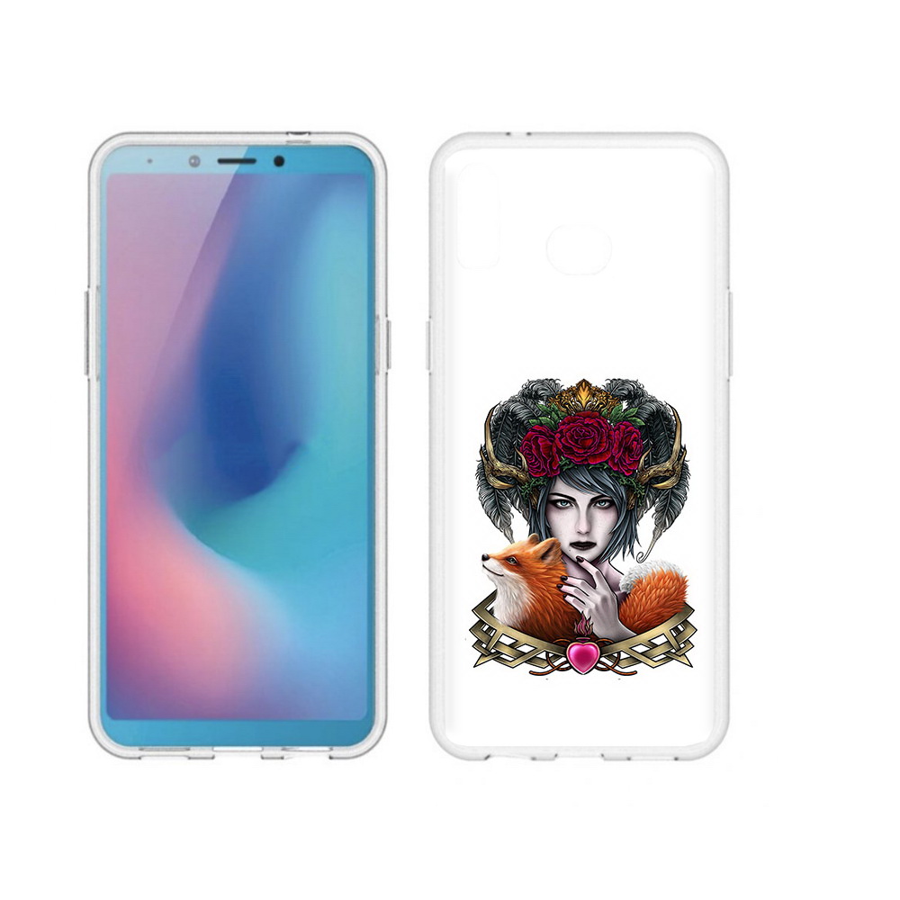 Чехол MyPads Tocco для Samsung Galaxy A6s девушка с лисой (PT123850.597.314)