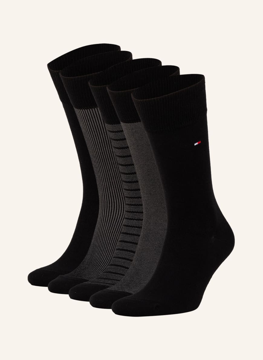 Комплект носков мужских Tommy Hilfiger 1001340527 черных 43-46