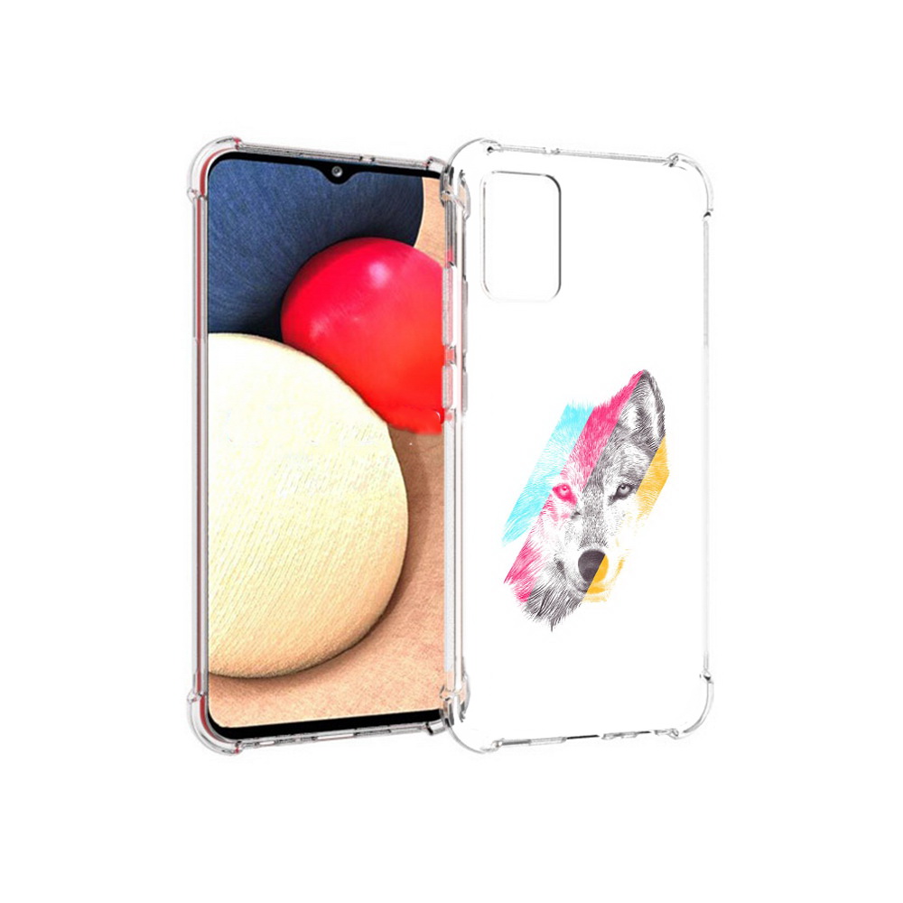 

Чехол MyPads Tocco для Samsung Galaxy A02s волк градиент (PT156738.479.268), Прозрачный, Tocco