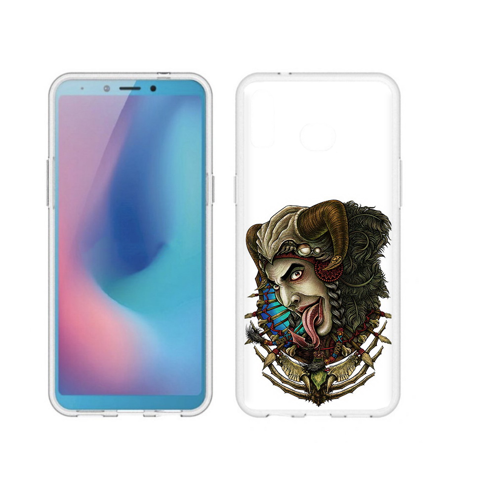 

Чехол MyPads Tocco для Samsung Galaxy A6s длинный язык (PT123850.597.330), Прозрачный, Tocco