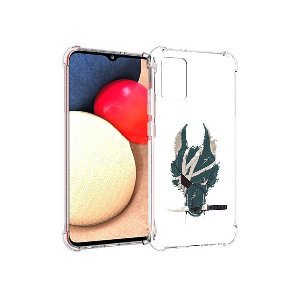 

Чехол MyPads Tocco для Samsung Galaxy A02s волк-разбойник (PT156738.479.271), Прозрачный, Tocco