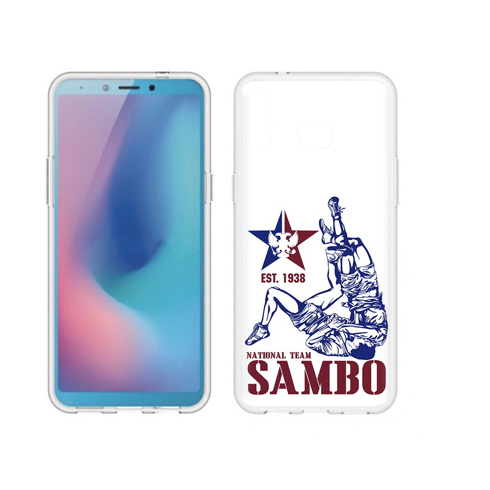 

Чехол MyPads Tocco для Samsung Galaxy A6s единоборства самбо (PT123850.597.344), Прозрачный, Tocco