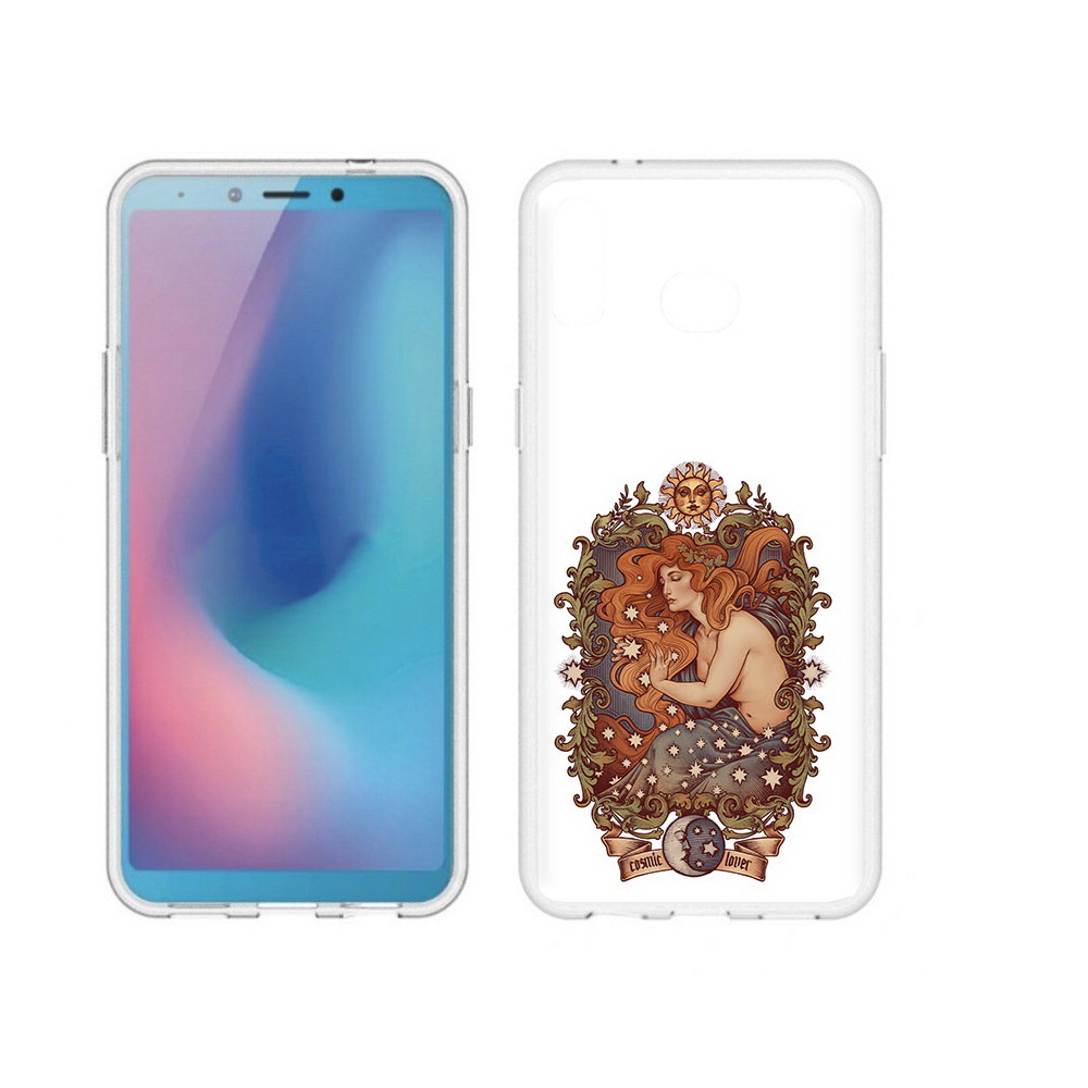 Чехол MyPads Tocco для Samsung Galaxy A6s звездная девушка абстракция (PT123850.597.351)