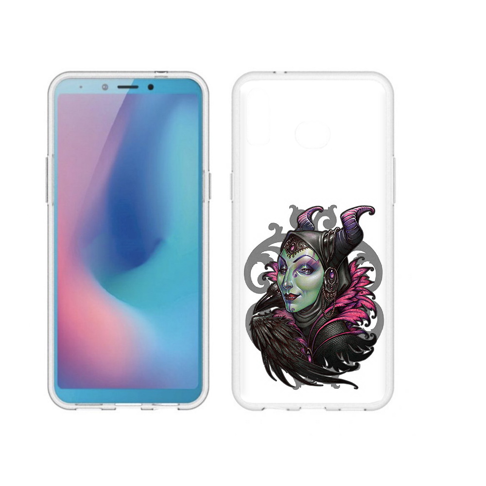 

Чехол MyPads Tocco для Samsung Galaxy A6s зеленая девушка с вороном (PT123850.597.357), Прозрачный, Tocco