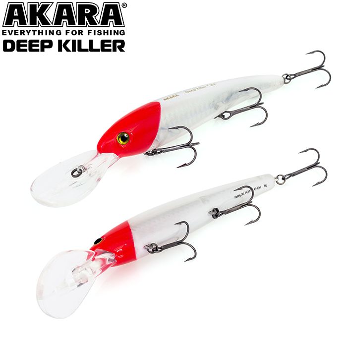 

Воблер Akara Deep Killer 120F 20 гр 5/7 oz 4,7 in A52, Разноцветный, Deep Killer