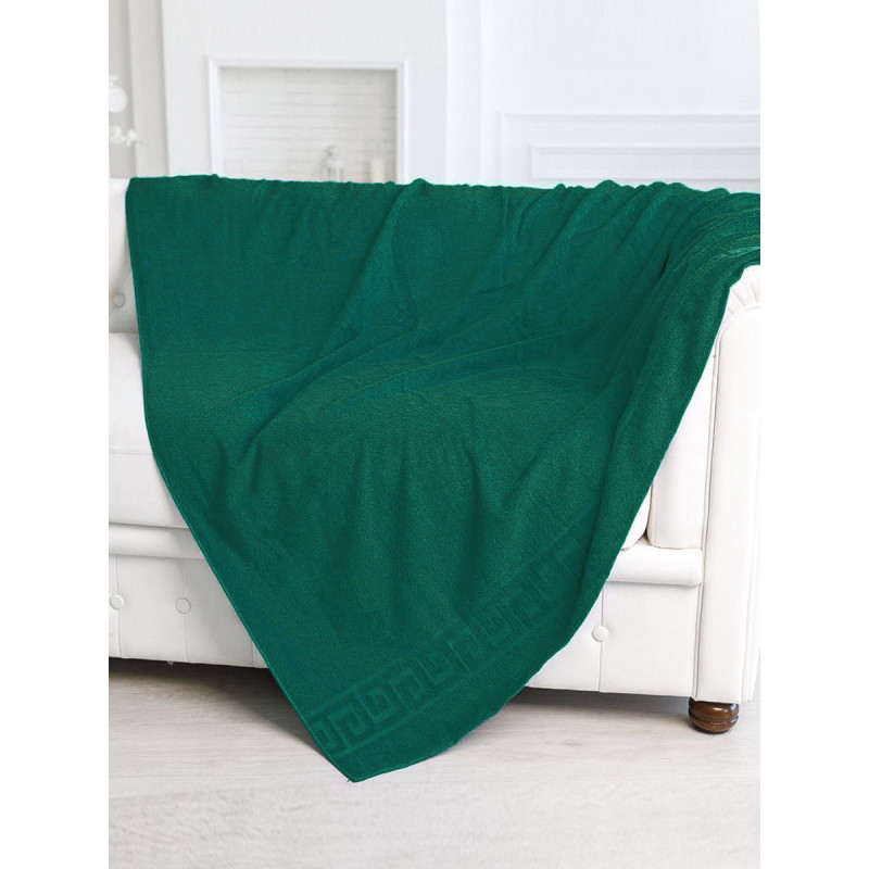 Махровая простынь 180х200 см (Баракат-Текс) Темно-зеленый