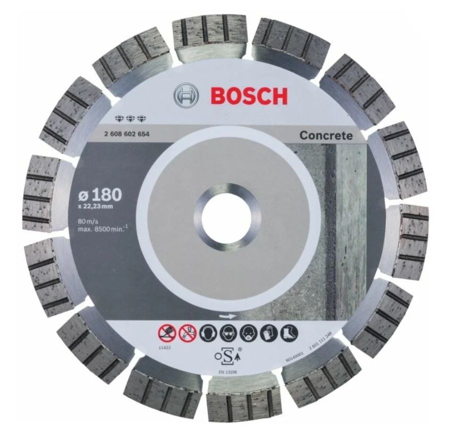 Диск алмазный Bosch Best for Concrete 22,23 х 180 мм алмазный диск для ушм bosch