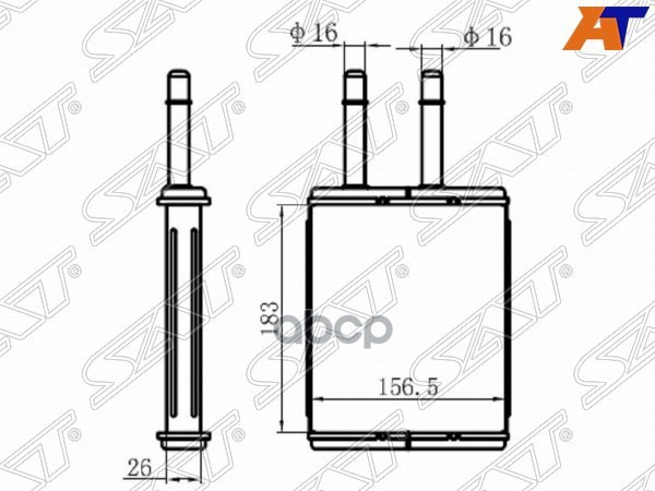 

SAT Радиатор отопителя салона MAZDA CAPELLA/626 88-92/CAPELLA/626/MS-6/CRONOS 92-97