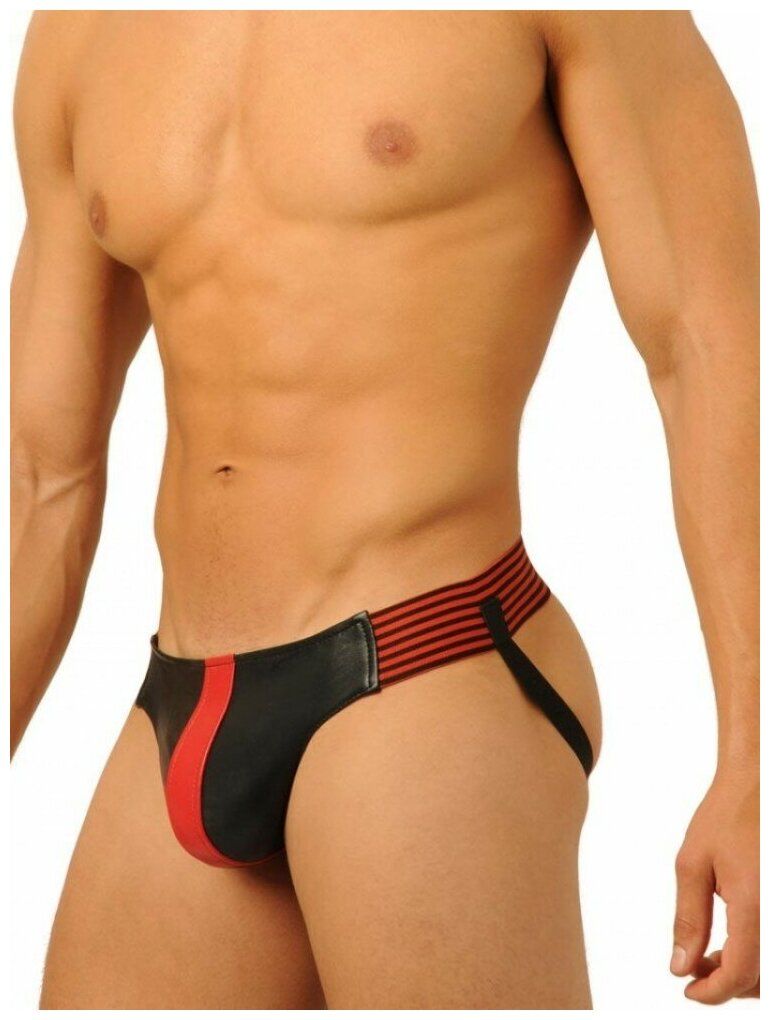 фото Кожаные красные джоки fist leather jock red xl