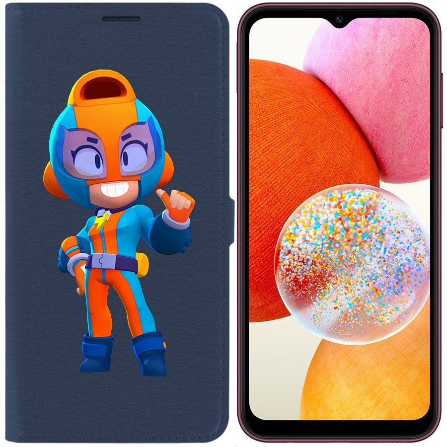 

Чехол-книжка Krutoff Eco Book для Samsung Galaxy A14 4G (A145) Brawl Stars-GT Макс (синий)