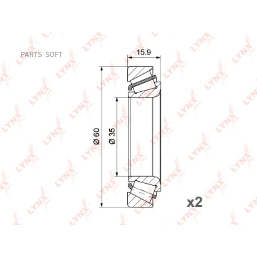 

Подшипник ступицы DAEWOO Matiz CHEVROLET Spark (98-) передней LYNX
