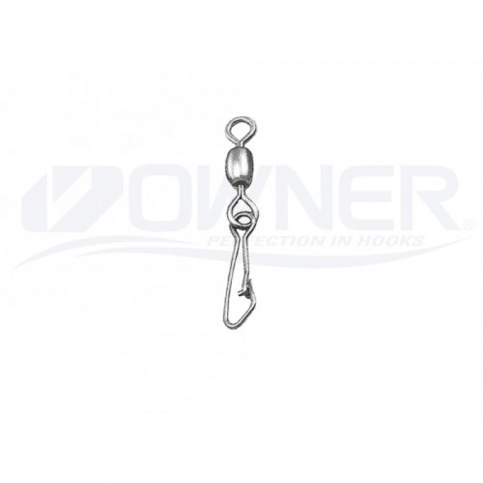 Застежка Owner с вертлюгом Hooked Snap Swivel №16 9 шт 52567-16