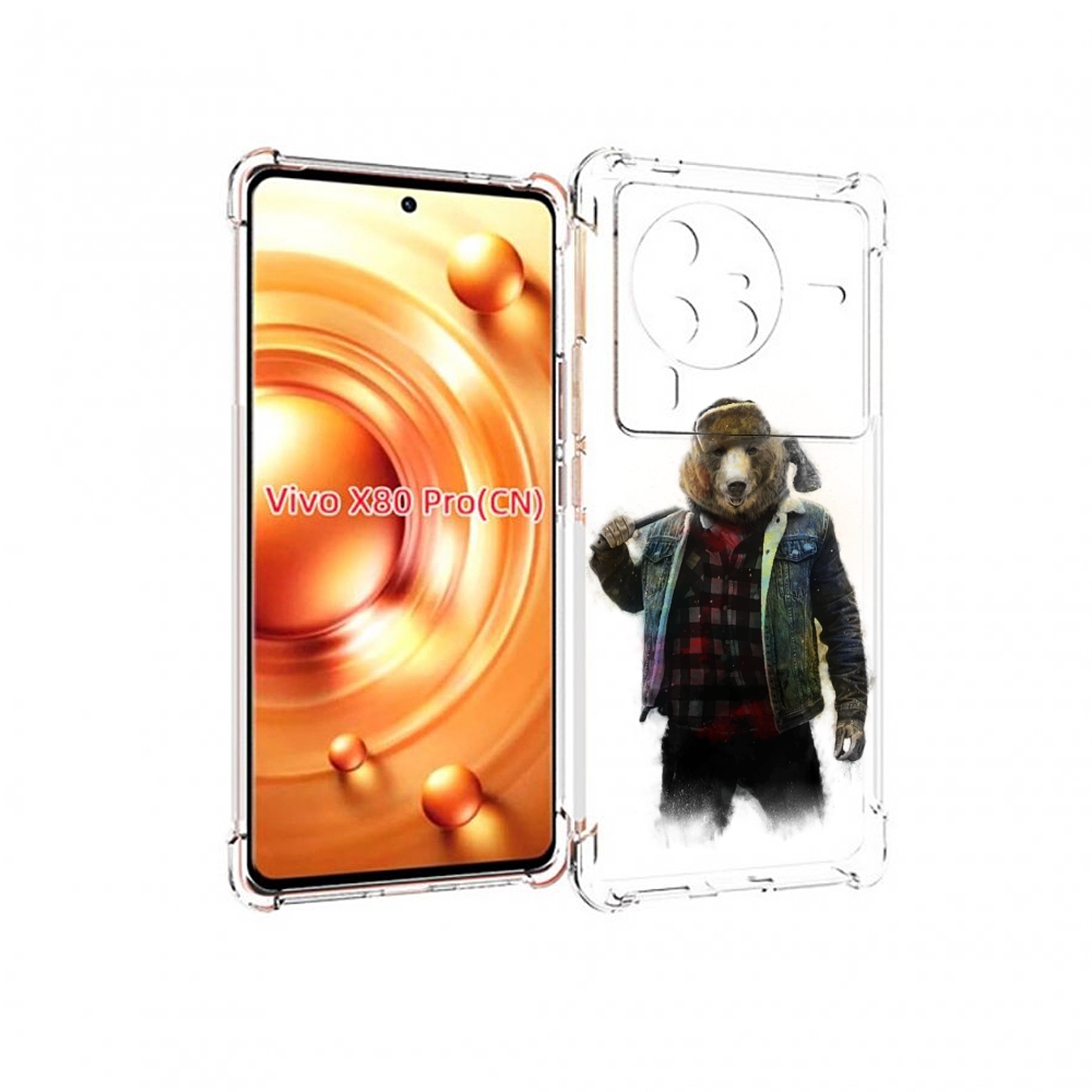 

Чехол MyPads медведь с топором для Vivo X80 PRO, Прозрачный, Tocco