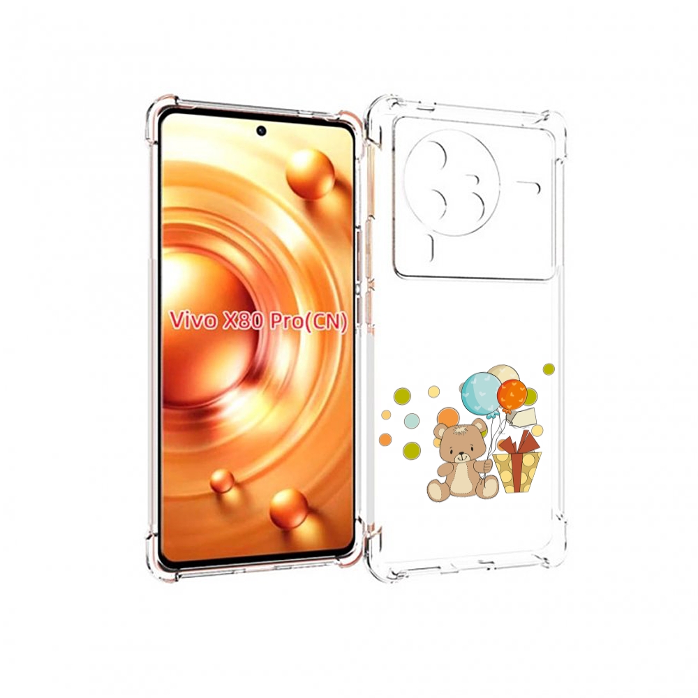 

Чехол MyPads медвеженок с подарком для Vivo X80 PRO, Прозрачный, Tocco