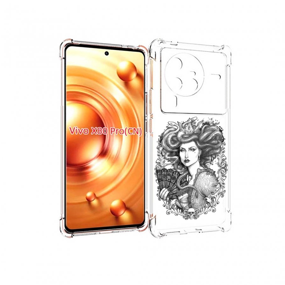 

Чехол MyPads медуза черно белый для Vivo X80 Pro, Прозрачный, Tocco