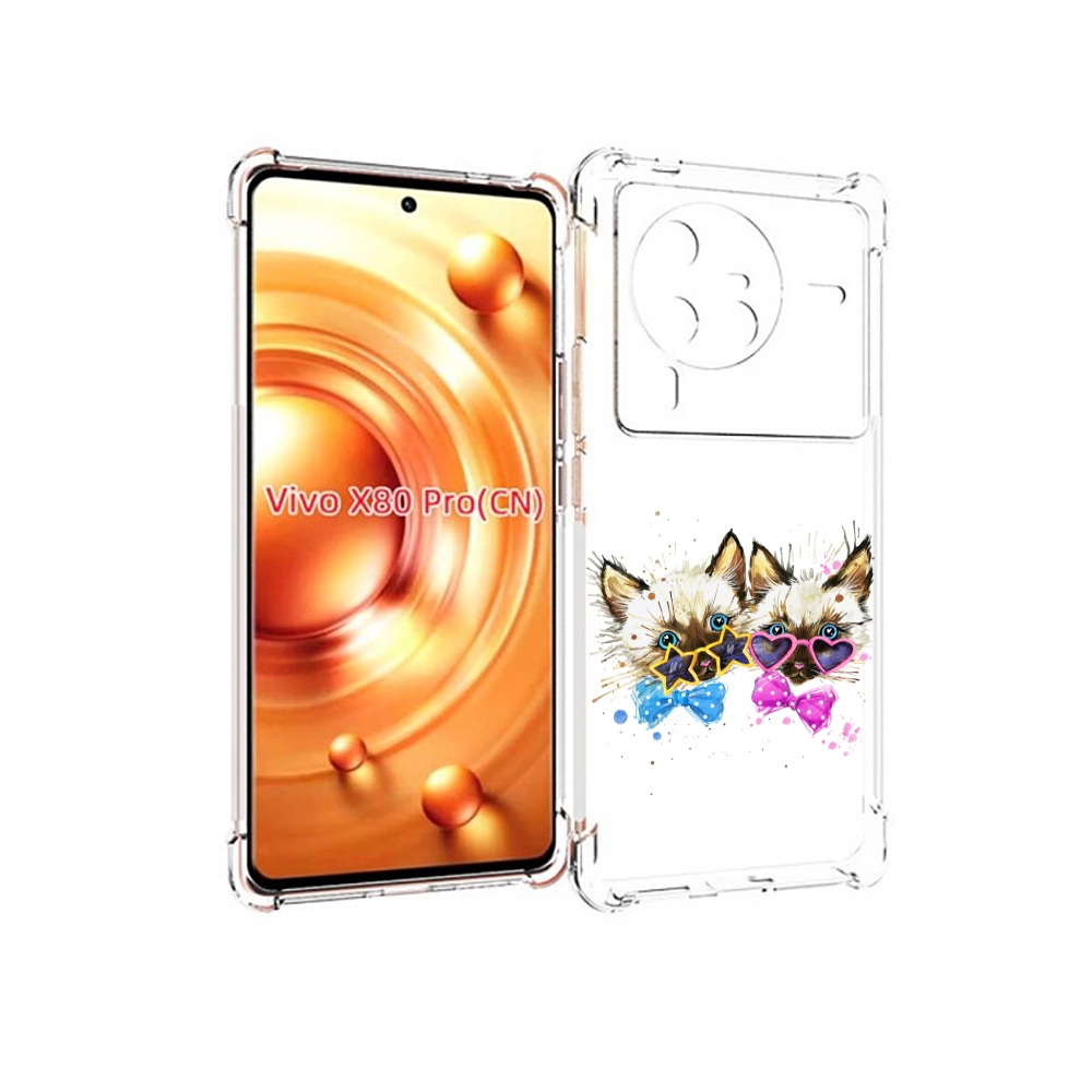 

Чехол MyPads милые котята для Vivo X80 Pro, Прозрачный, Tocco