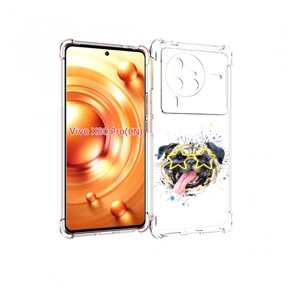 

Чехол MyPads мопс боксер для Vivo X80 PRO, Прозрачный, Tocco