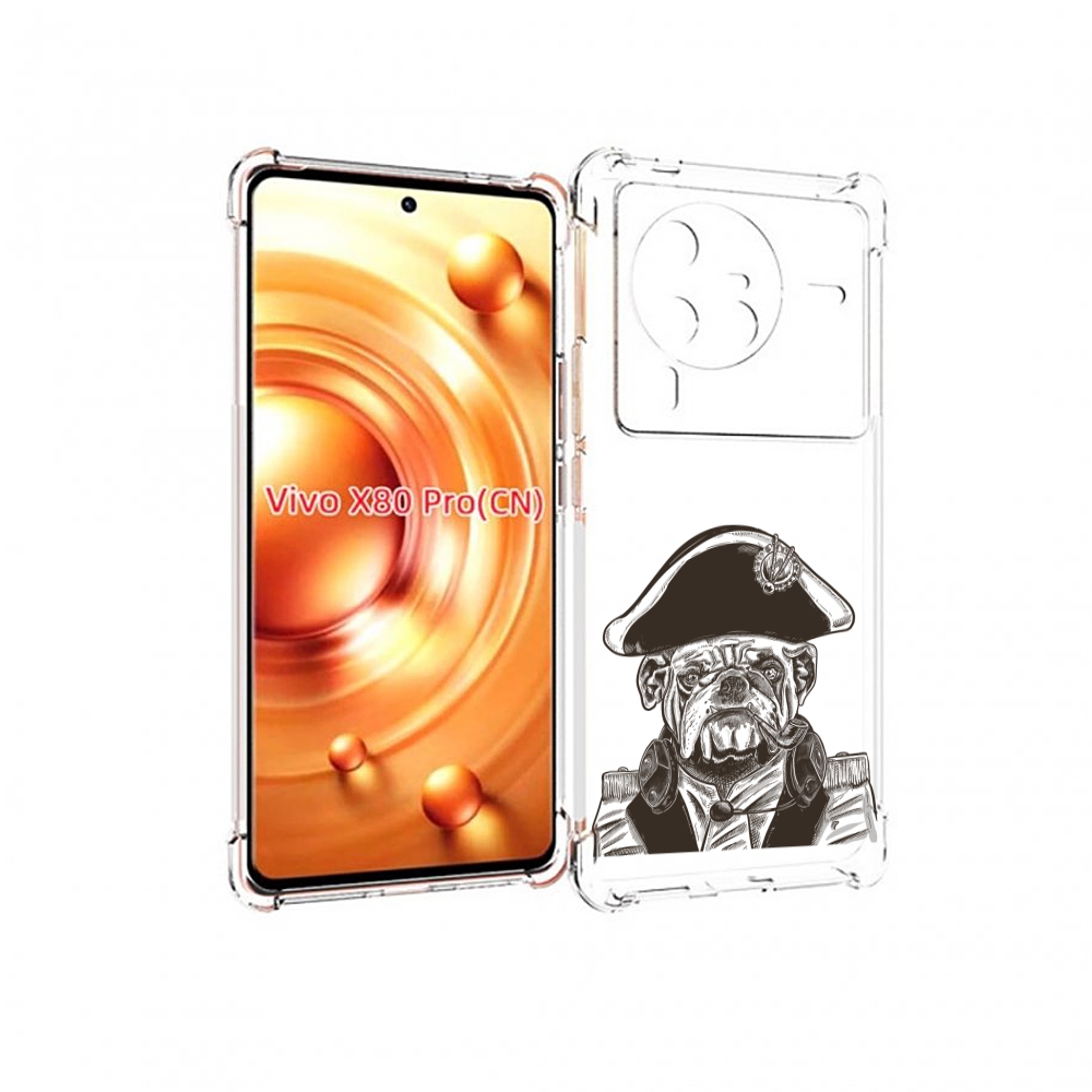 

Чехол MyPads мопс генерал для Vivo X80 PRO, Прозрачный, Tocco