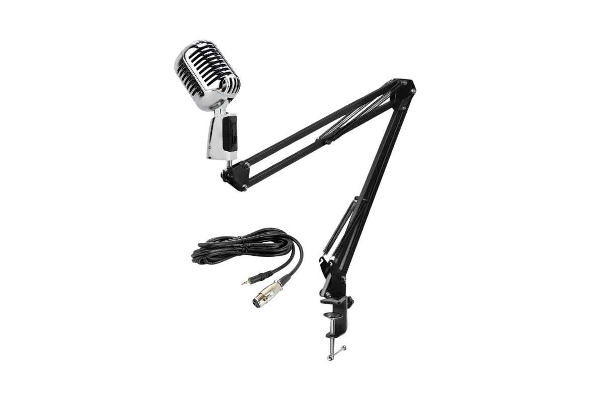 

Микрофон Mobicent MCER390029 Silver + кабель 3м (MCER390029), MCER390029