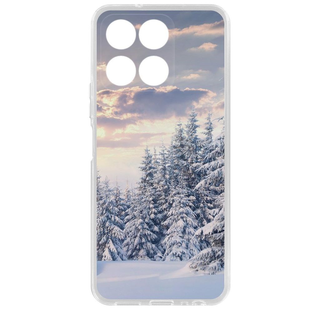 

Чехол-накладка Krutoff Clear Case Снежный пейзаж для Honor X6a, Прозрачный