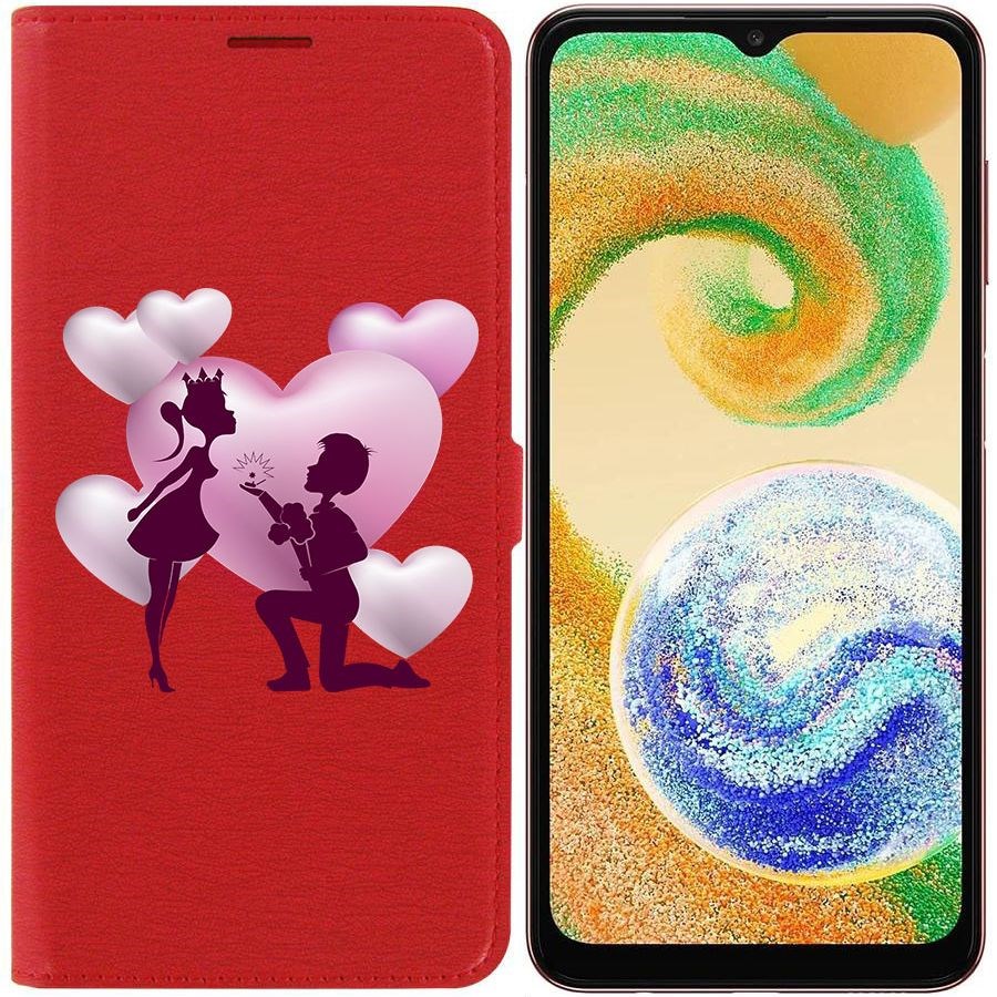 

Чехол-книжка Krutoff Eco Book для Samsung Galaxy A04s (A047) Будь моей (красный)