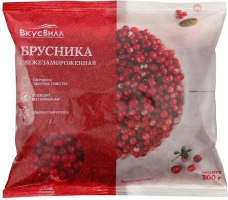 Брусника ВкусВилл свежезамороженная 300 г