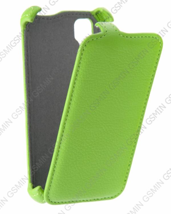 

Кожаный чехол для Explay Onyx Aksberry Protective Flip Case (Зелёный), Зеленый