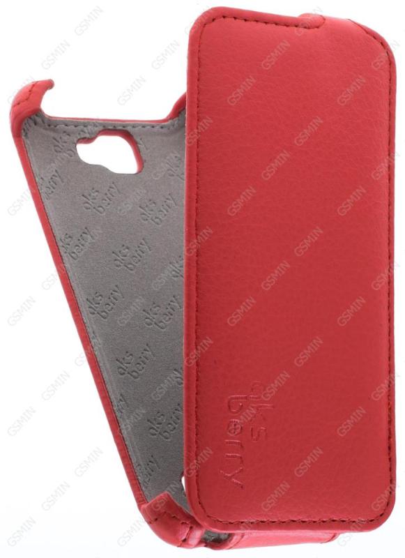 

Кожаный чехол для Fly FS404 Stratus 3 Aksberry Protective Flip Case (Красный)