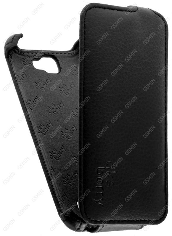 

Кожаный чехол для Fly FS404 Stratus 3 Aksberry Protective Flip Case (Черный)