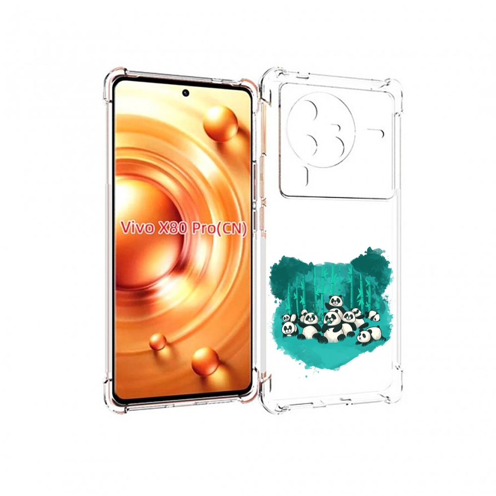 

Чехол MyPads нарисованные панды для Vivo X80 PRO, Прозрачный, Tocco