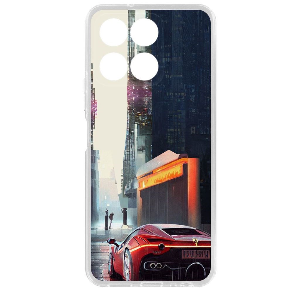 

Чехол-накладка Krutoff Clear Case Сити для Honor X6a, Прозрачный