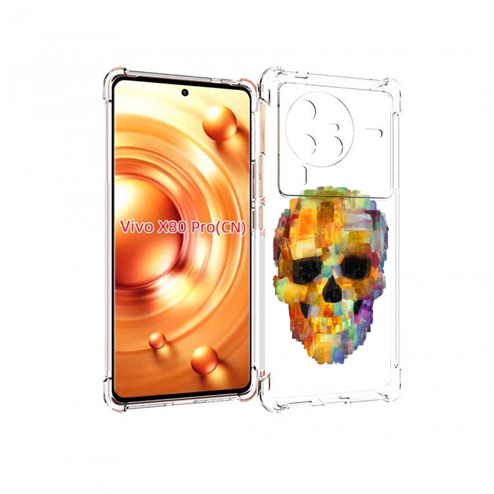 

Чехол MyPads нарисованный череп для Vivo X80 PRO, Прозрачный, Tocco