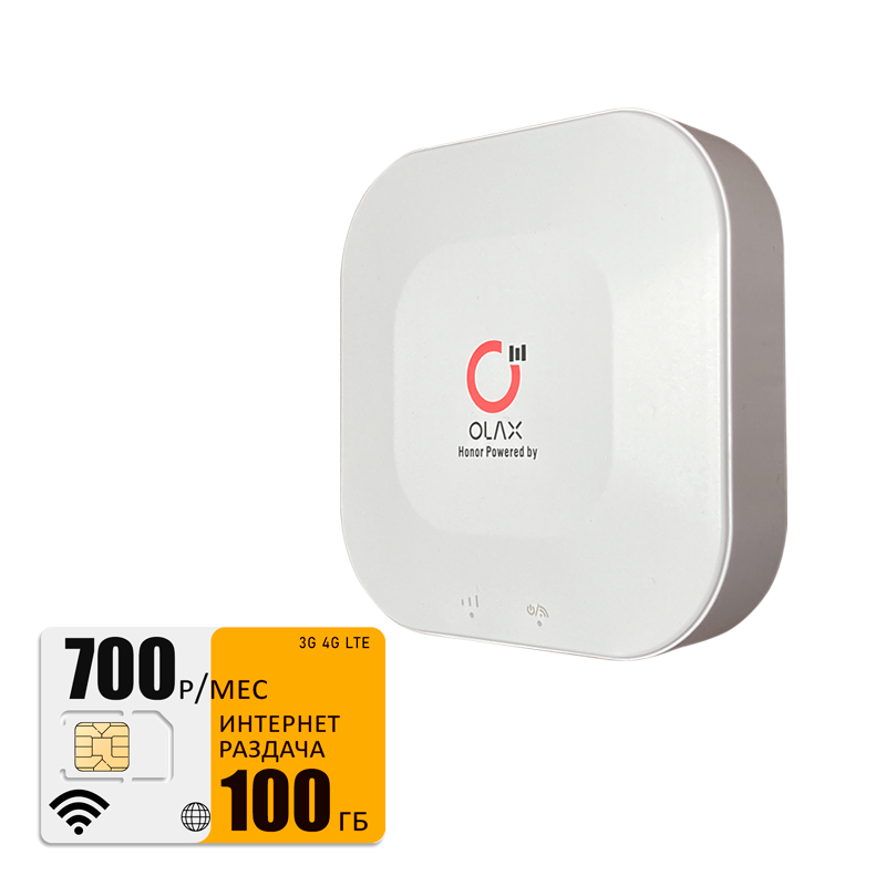 

Wi-Fi роутер Olax mt30 (olaxMT30-bee-100gb-pro-sb), Белый, mt30