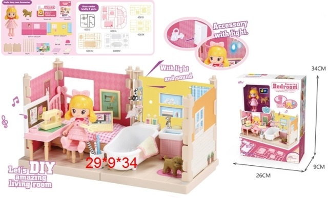 

Next Игрушечный домик Жилая комната, свет, звук 6203 с 3 лет, Разноцветный
