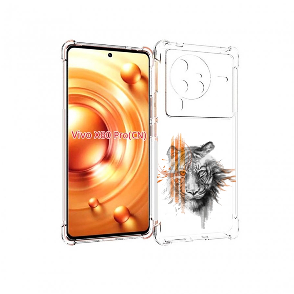 

Чехол MyPads огненный тигр для Vivo X80 PRO, Прозрачный, Tocco