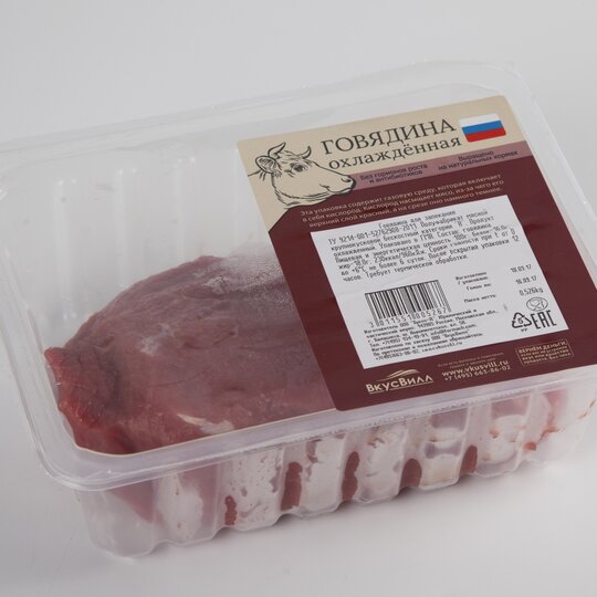 

Тазобедренная часть говядины ВкусВилл охлажденная +-500 г