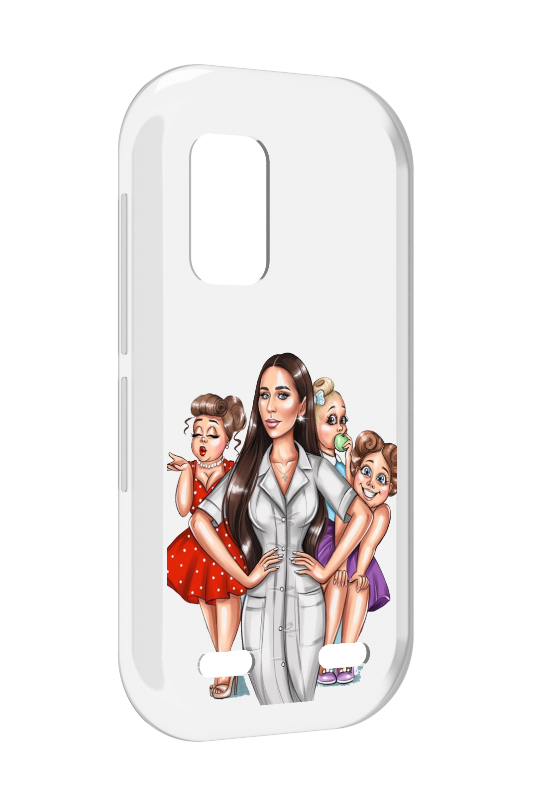 

Чехол MyPads Милые-дамы женский для UleFone Armor X10 / X10 Pro, Прозрачный, Tocco