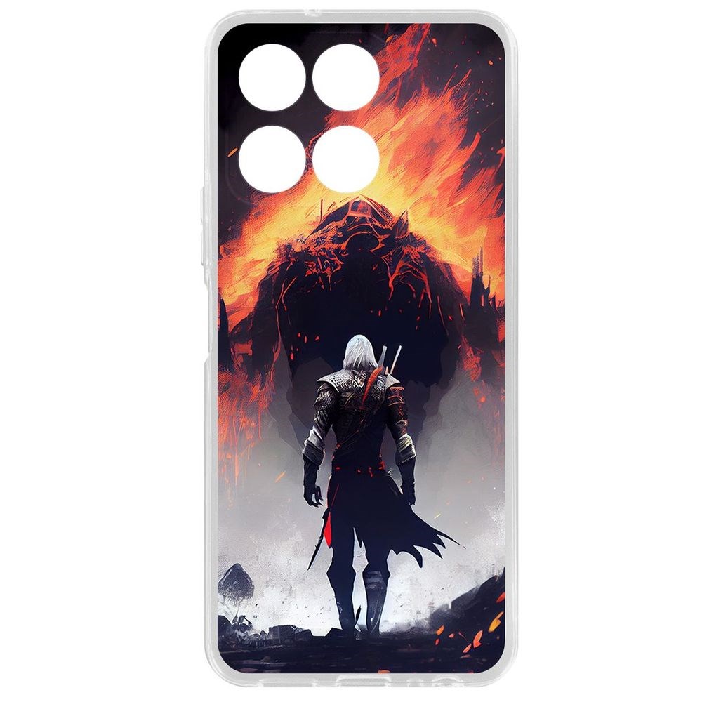 

Чехол-накладка Krutoff Clear Case Ведьмак. Геральт для Honor X6a, Прозрачный
