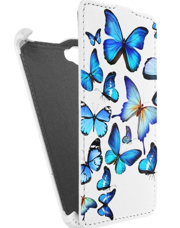 

Кожаный чехол для Fly IQ 4409 Era Life 4 Quad Armor Case (Белый) (Дизайн 13/13)