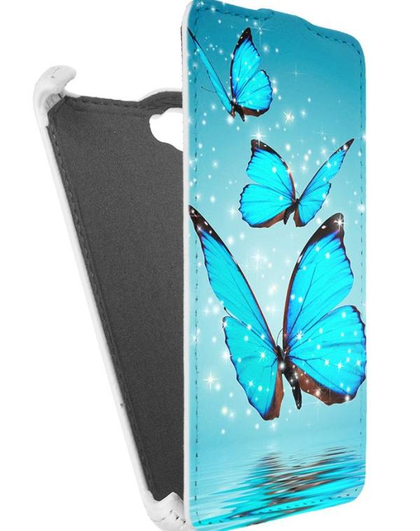 

Кожаный чехол для Fly IQ 4409 Era Life 4 Quad Armor Case (Белый) (Дизайн 4/4)