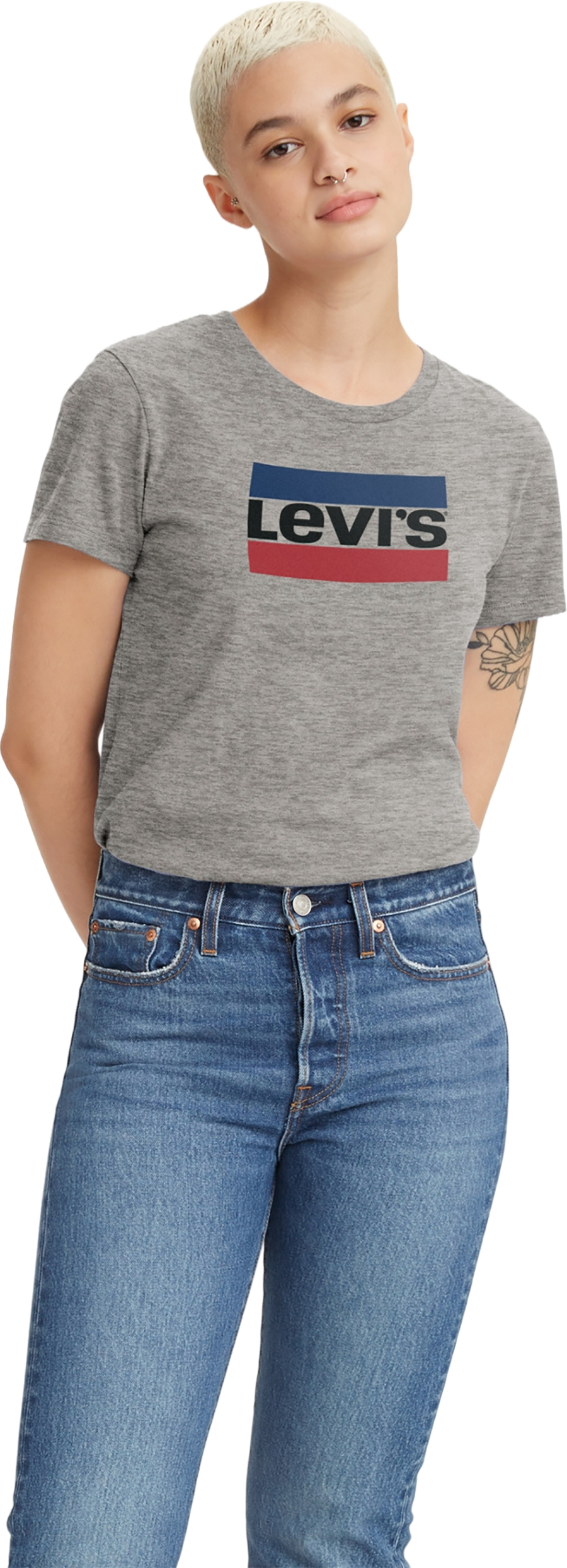 

Футболка женская Levi's 17369-1691 серая M, Серый, 17369-1691