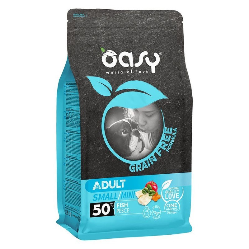 фото Сухой корм для собак oasy dry dog grain free adult small, рыба, 2.5кг