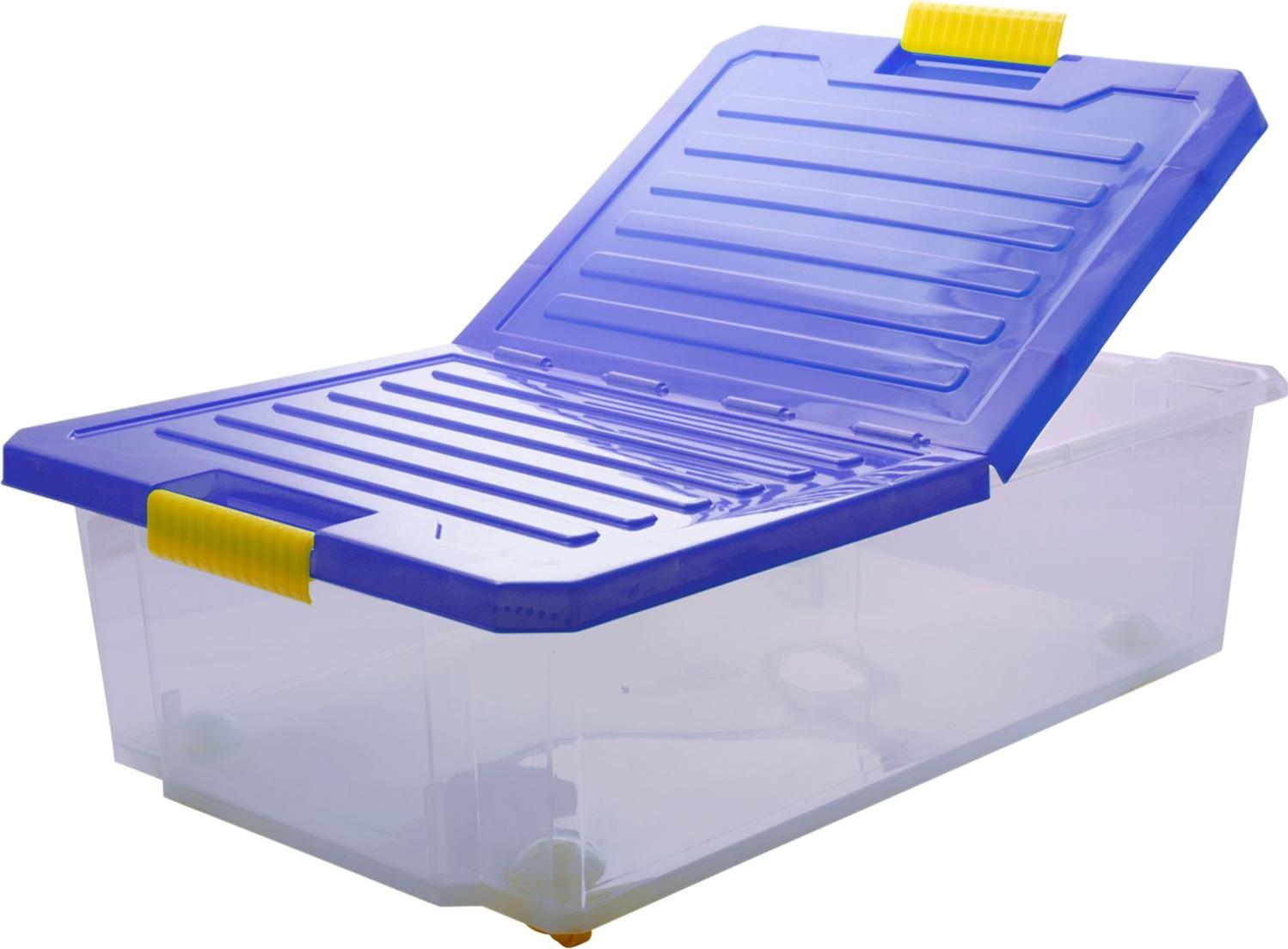 

Ящик для хранения BranQ Unibox 30л 616х405х202 мм на роликах синий, BQ2564